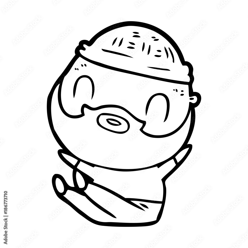 cartoon bearded man cartoon bearded man