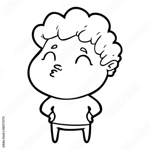 cartoon man pouting