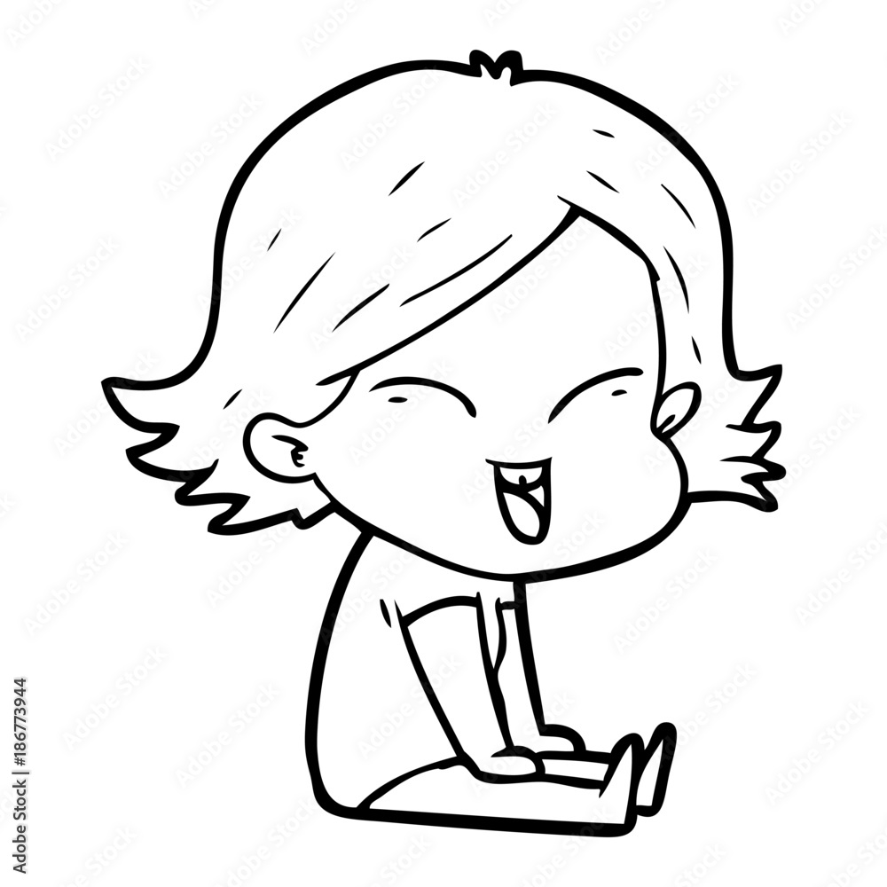 happy cartoon girl happy cartoon girl