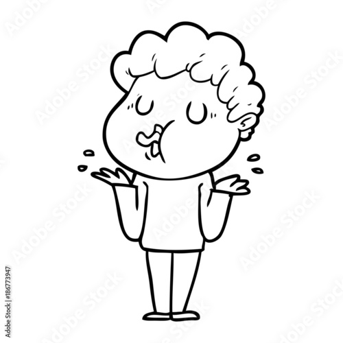 cartoon man singing