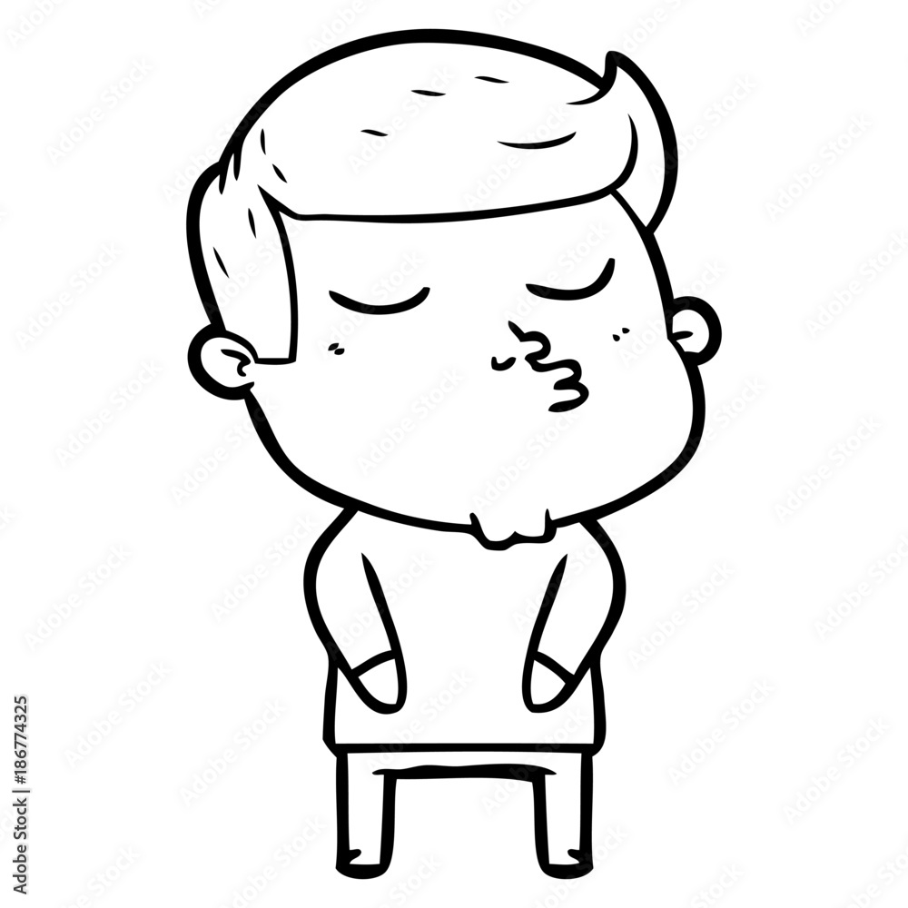 cartoon model guy pouting cartoon model guy pouting