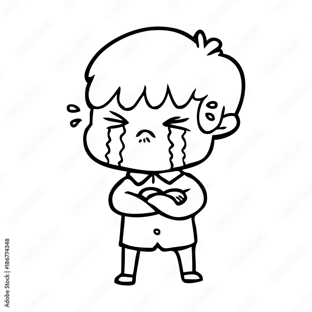 crying boy cartoon