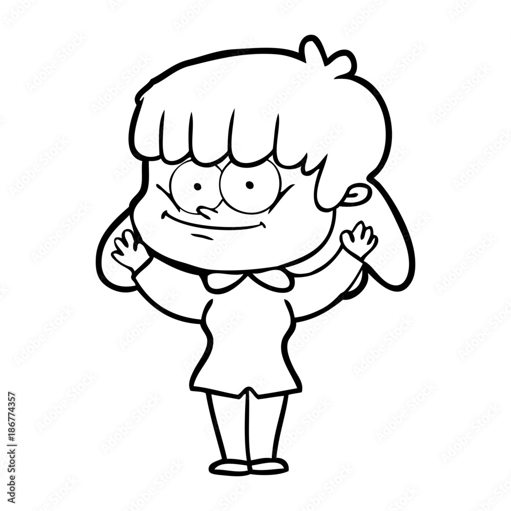 cartoon smiling woman