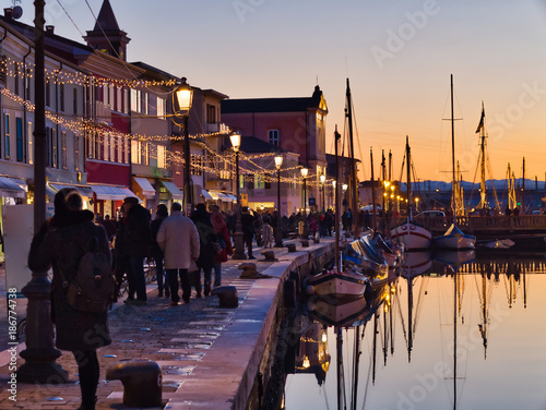 blue hour at Cesenatico photo