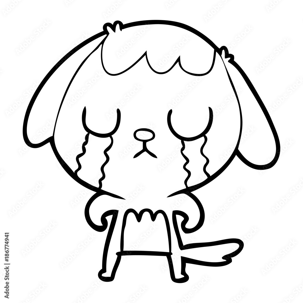 cute cartoon dog crying cute cartoon dog crying