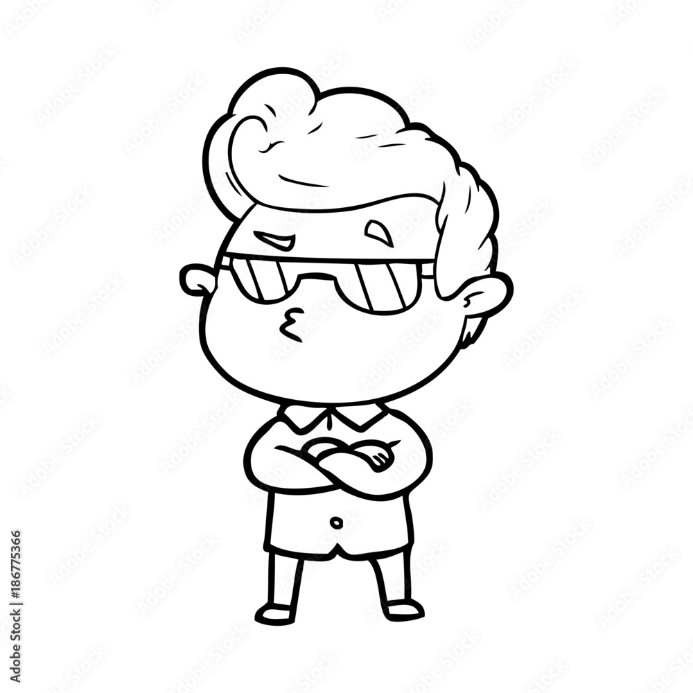 cartoon cool guy