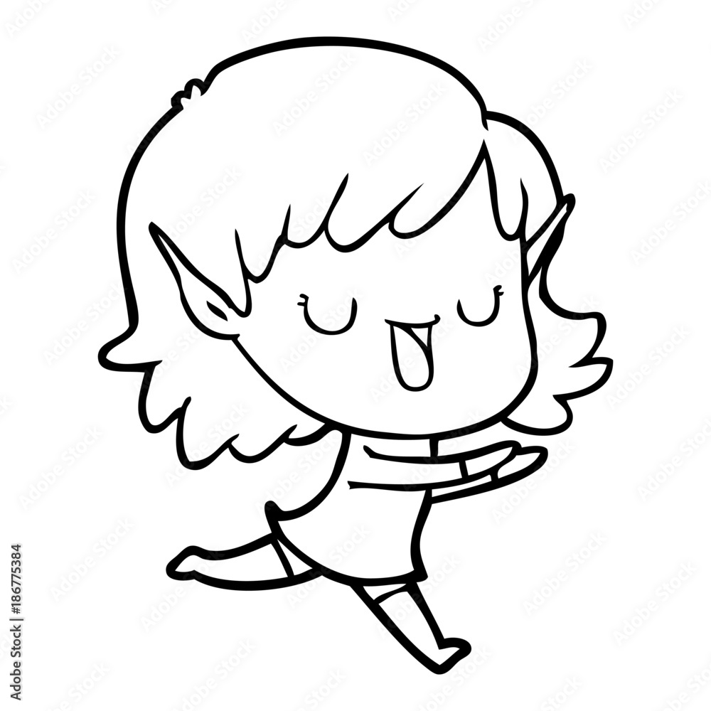 cartoon elf girl cartoon elf girl