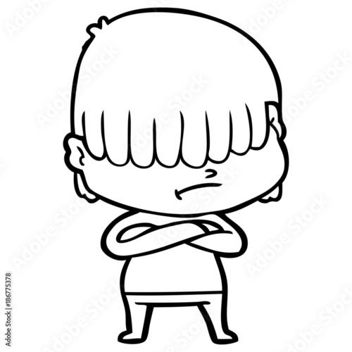 cartoon boy with untidy hair