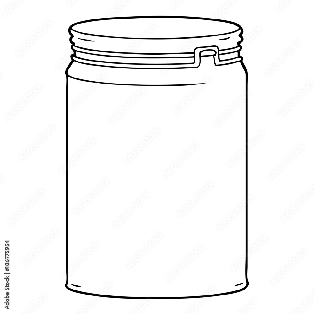 cartoon empty glass jar Stock Vector | Adobe Stock