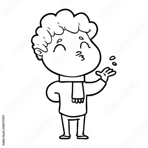 cartoon man pouting