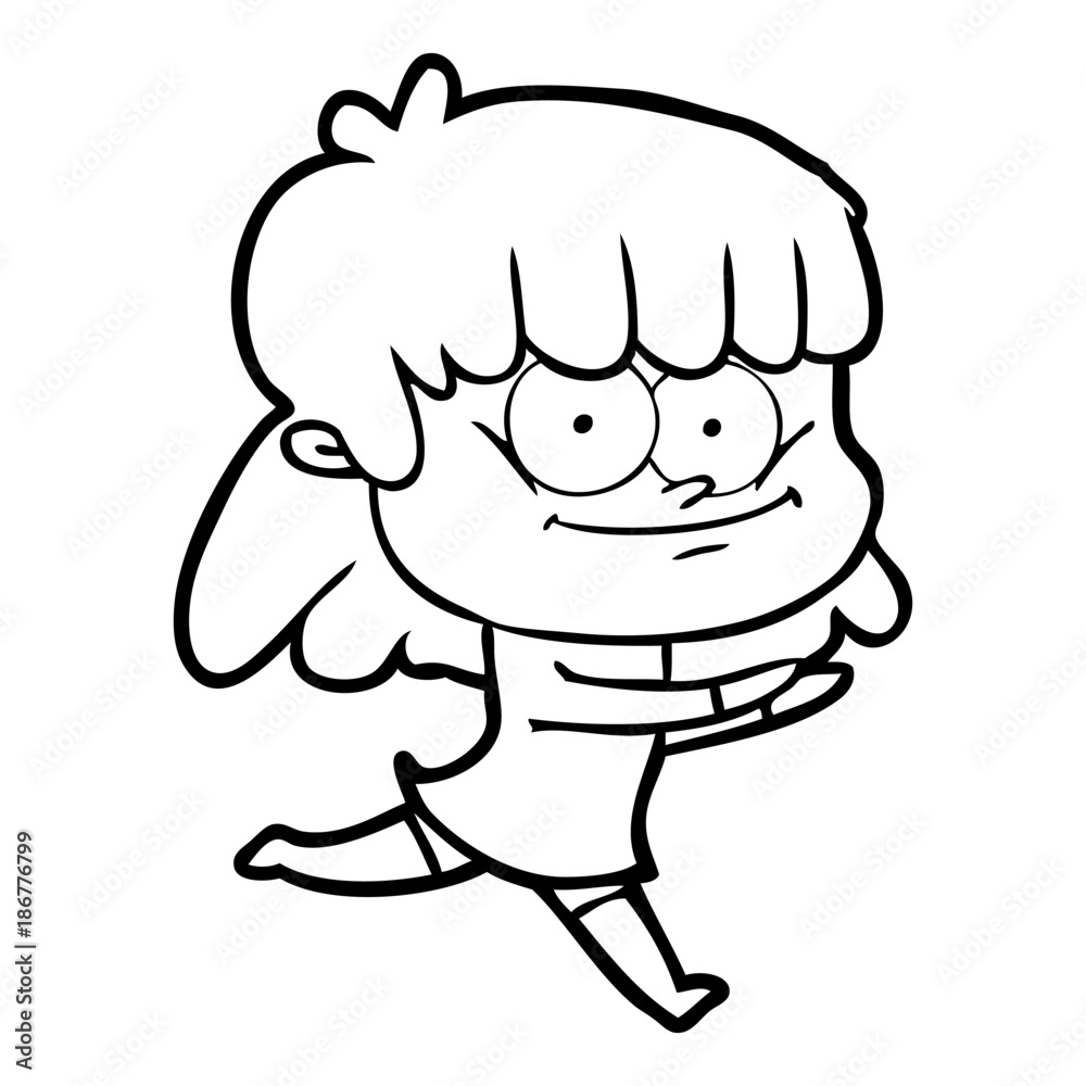 cartoon smiling woman cartoon smiling woman