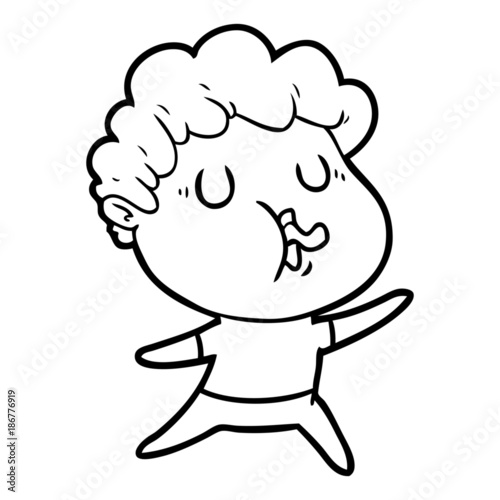 cartoon man singing