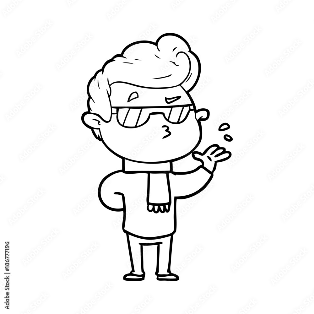 cartoon cool guy