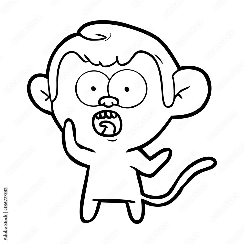 cartoon shocked monkey cartoon shocked monkey