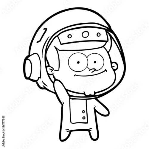 happy astronaut cartoon