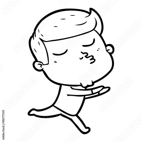 cartoon model guy pouting