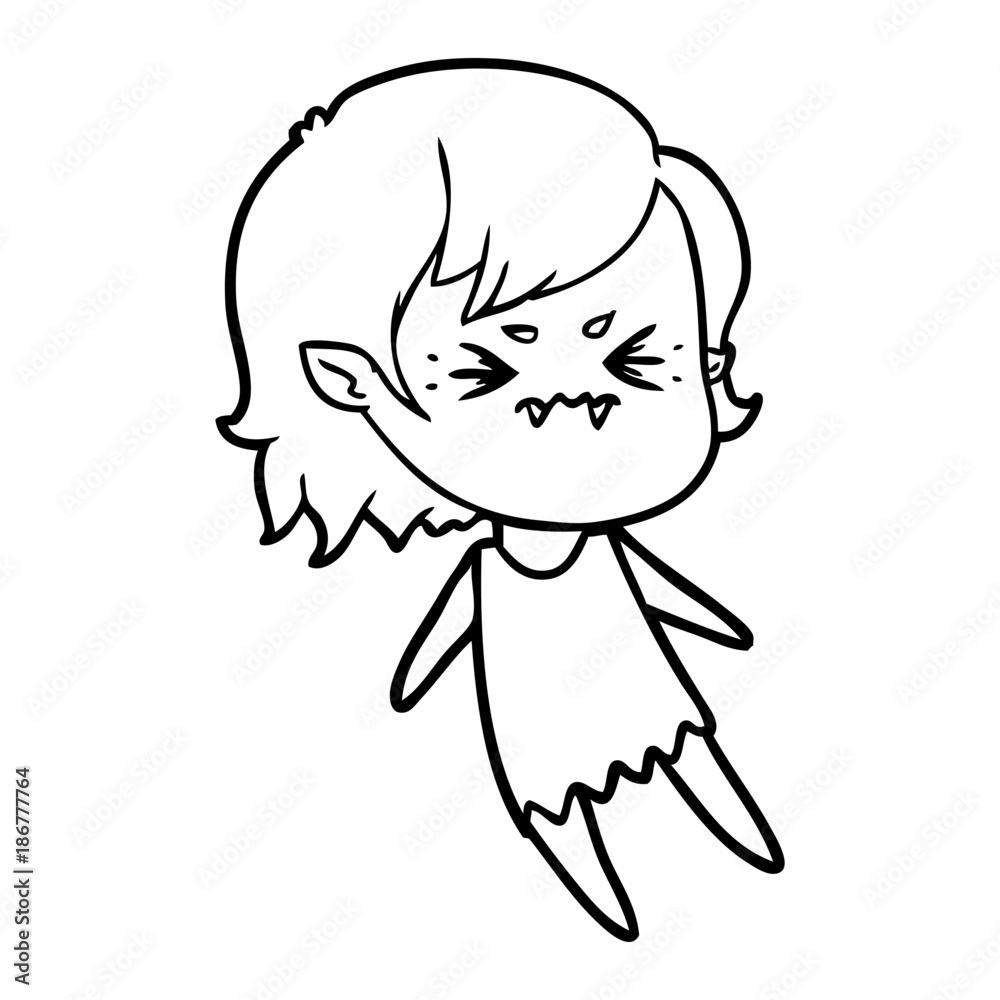 annoyed cartoon vampire girl annoyed cartoon vampire girl