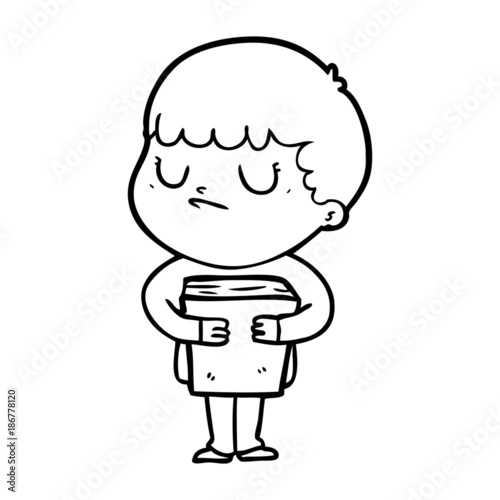 cartoon grumpy boy