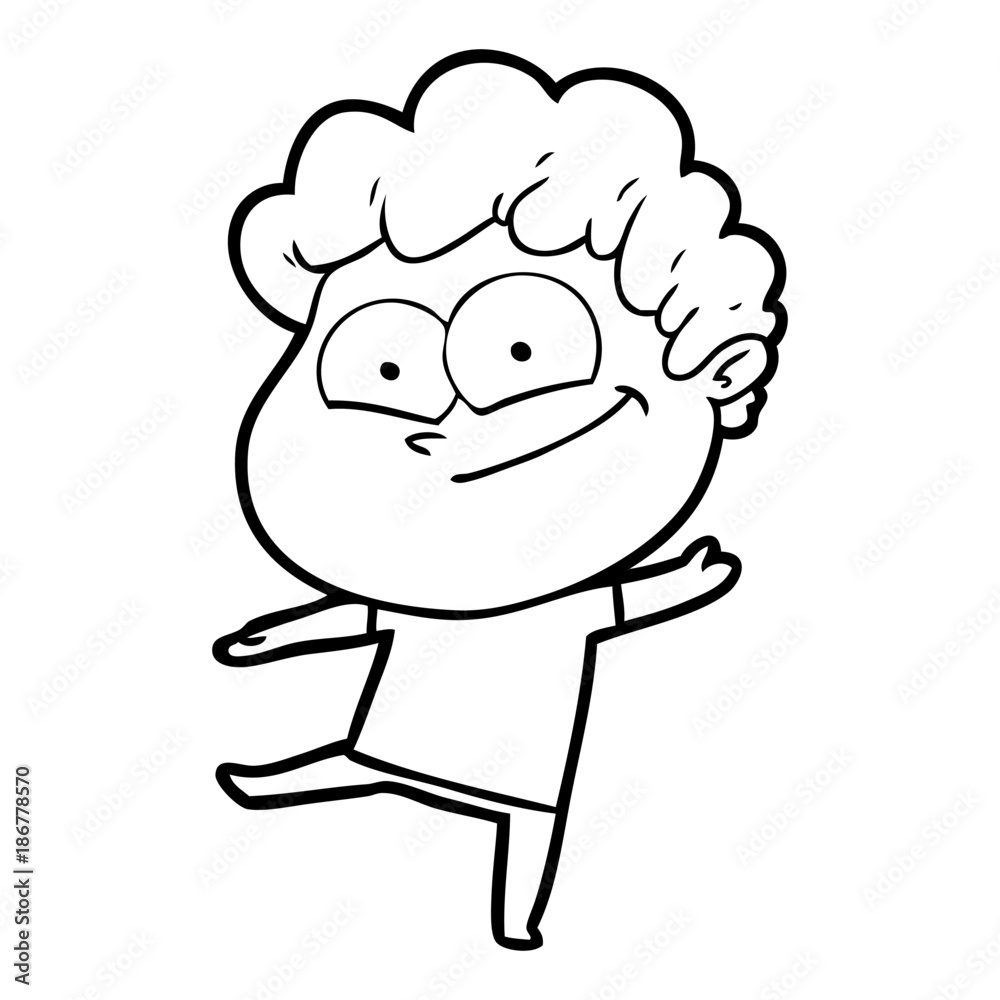 Fototapeta premium cartoon happy man
