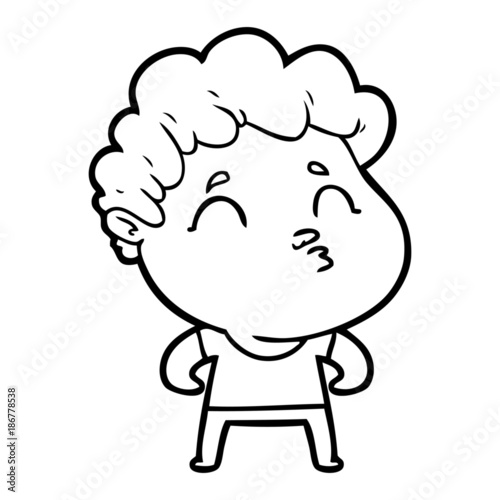 cartoon man pouting
