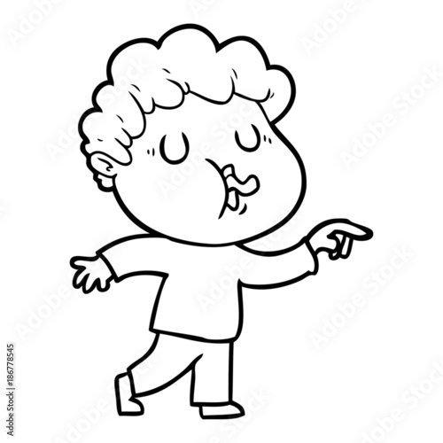 cartoon man singing