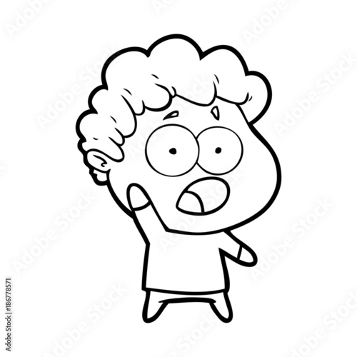 cartoon shocked man