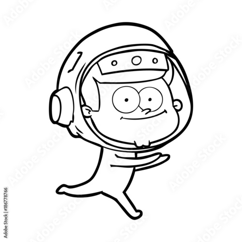 happy astronaut cartoon