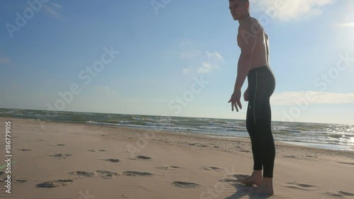 Healthy and young active jogger exercising and training for marathon.