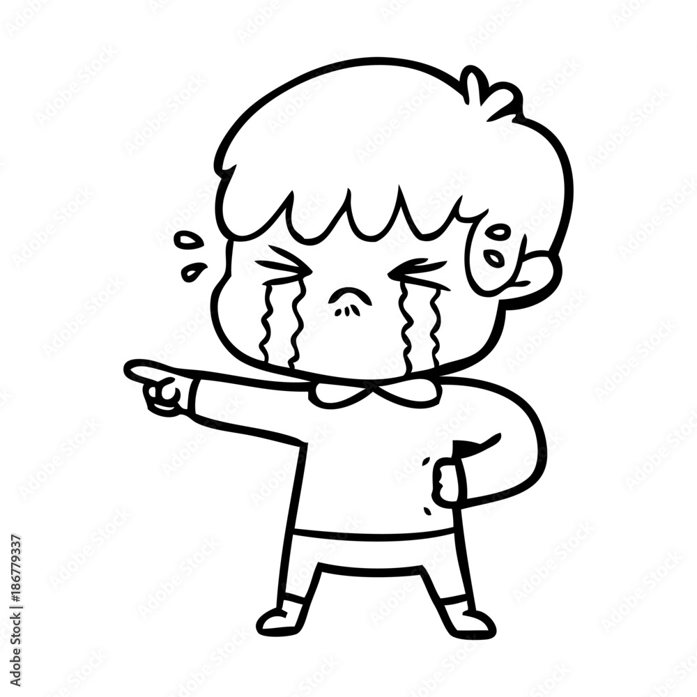 crying boy cartoon