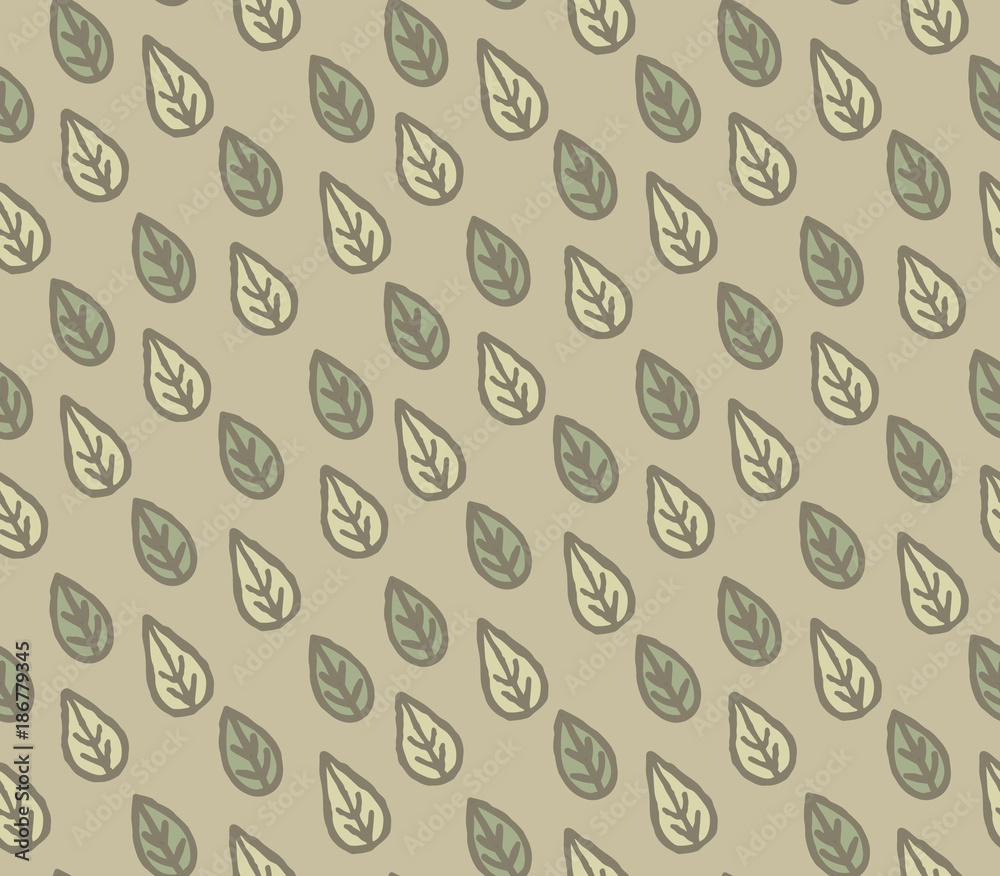 Abstract floral seamless pattern with ornamental leaves. Leaf white background. Abstract floral seamless pattern with ornamental leaves. Leaf white background.