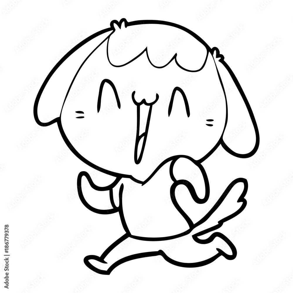 Obraz premium cute cartoon dog