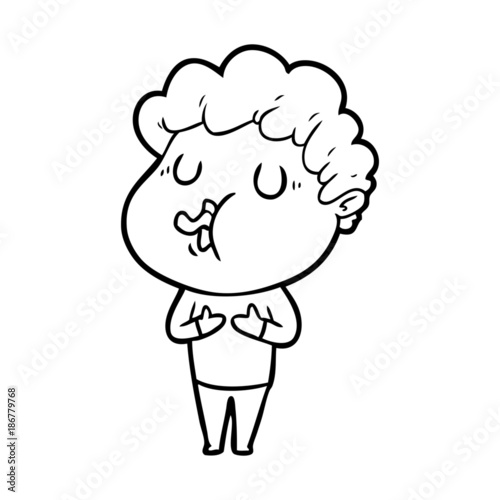 cartoon man singing
