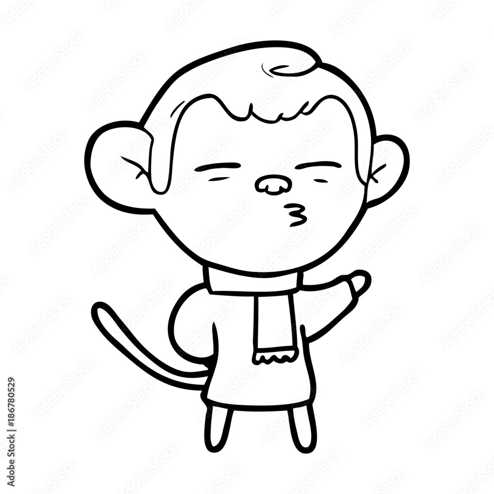 cartoon suspicious monkey cartoon suspicious monkey