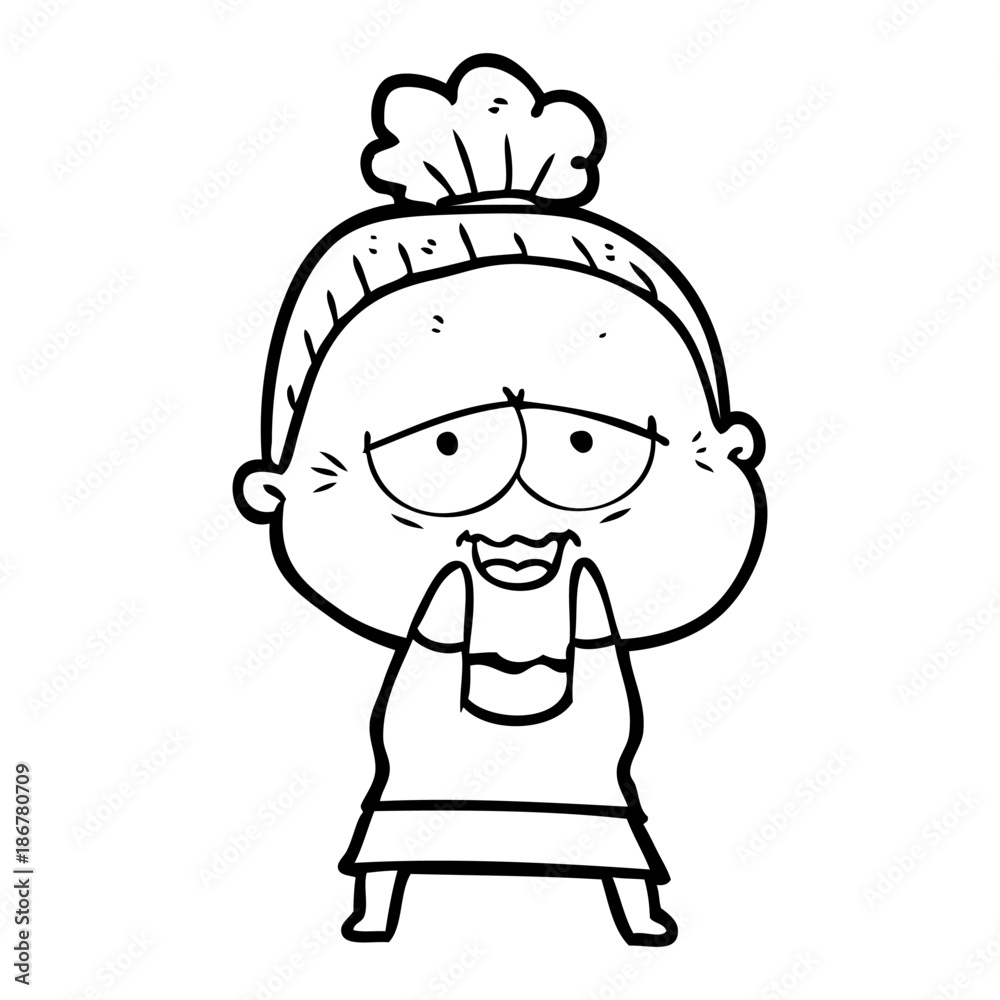 cartoon happy old lady cartoon happy old lady