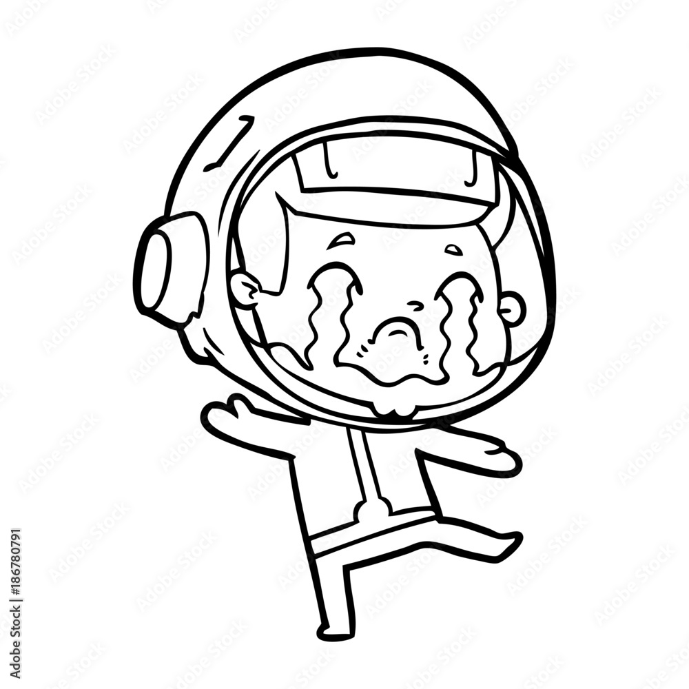 cartoon crying astronaut cartoon crying astronaut