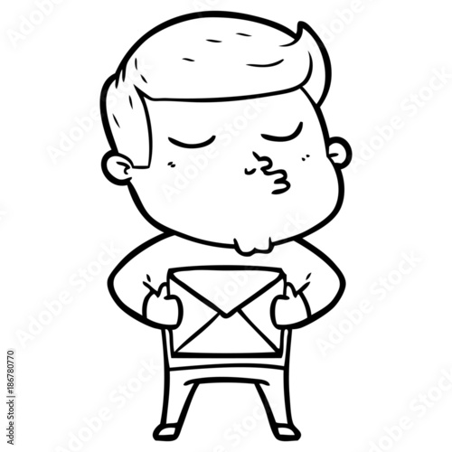 cartoon model guy pouting