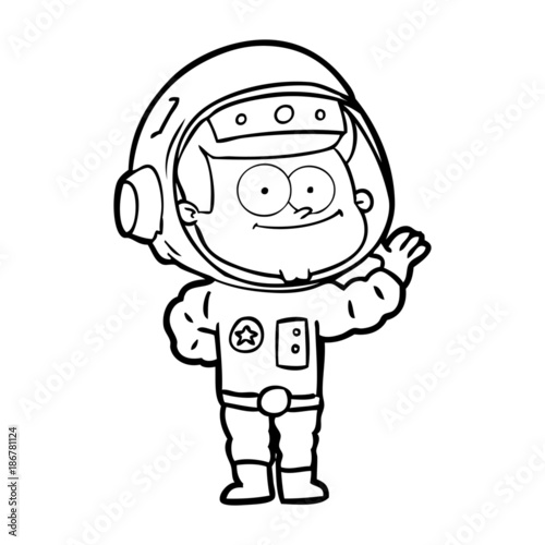 happy astronaut cartoon