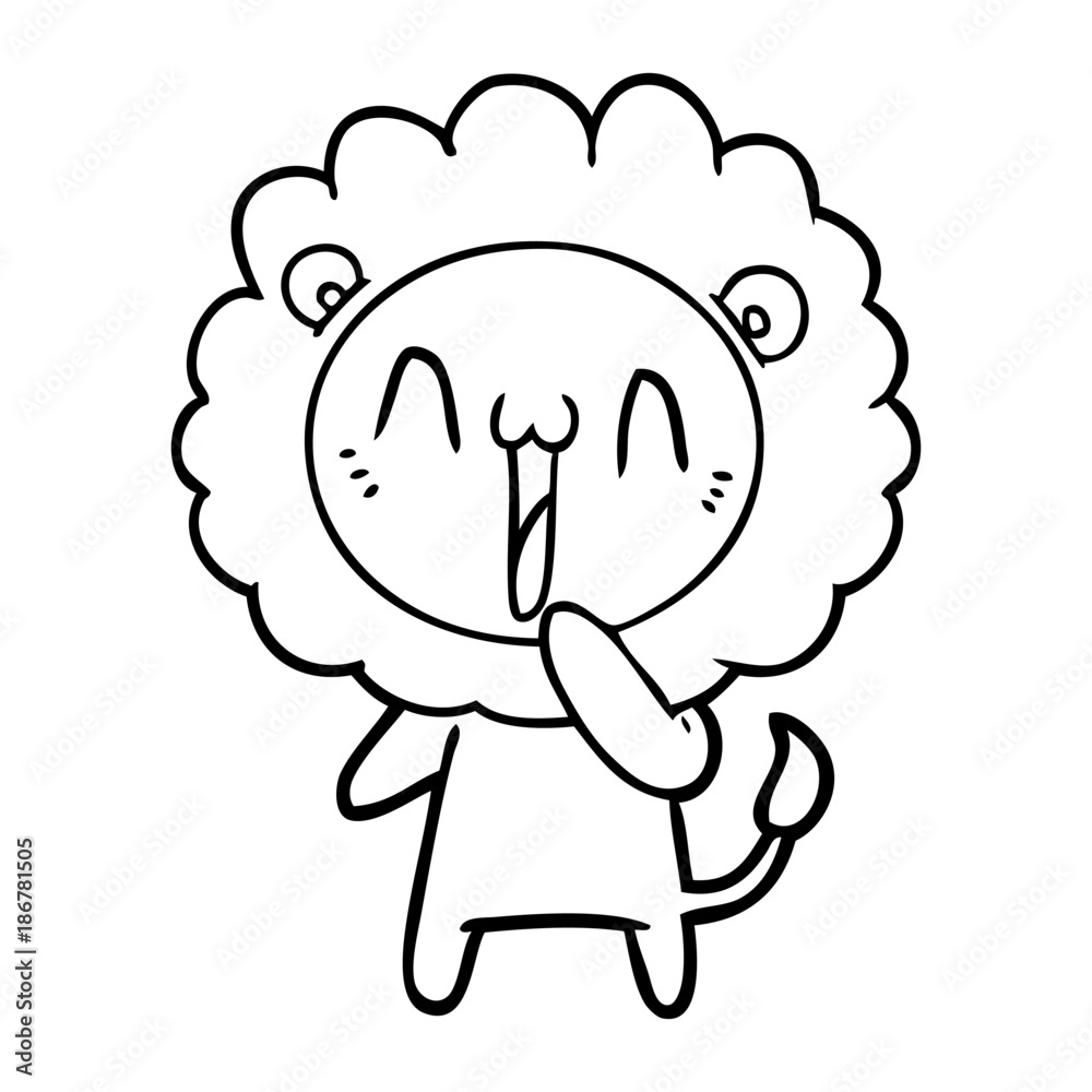 happy cartoon lion happy cartoon lion
