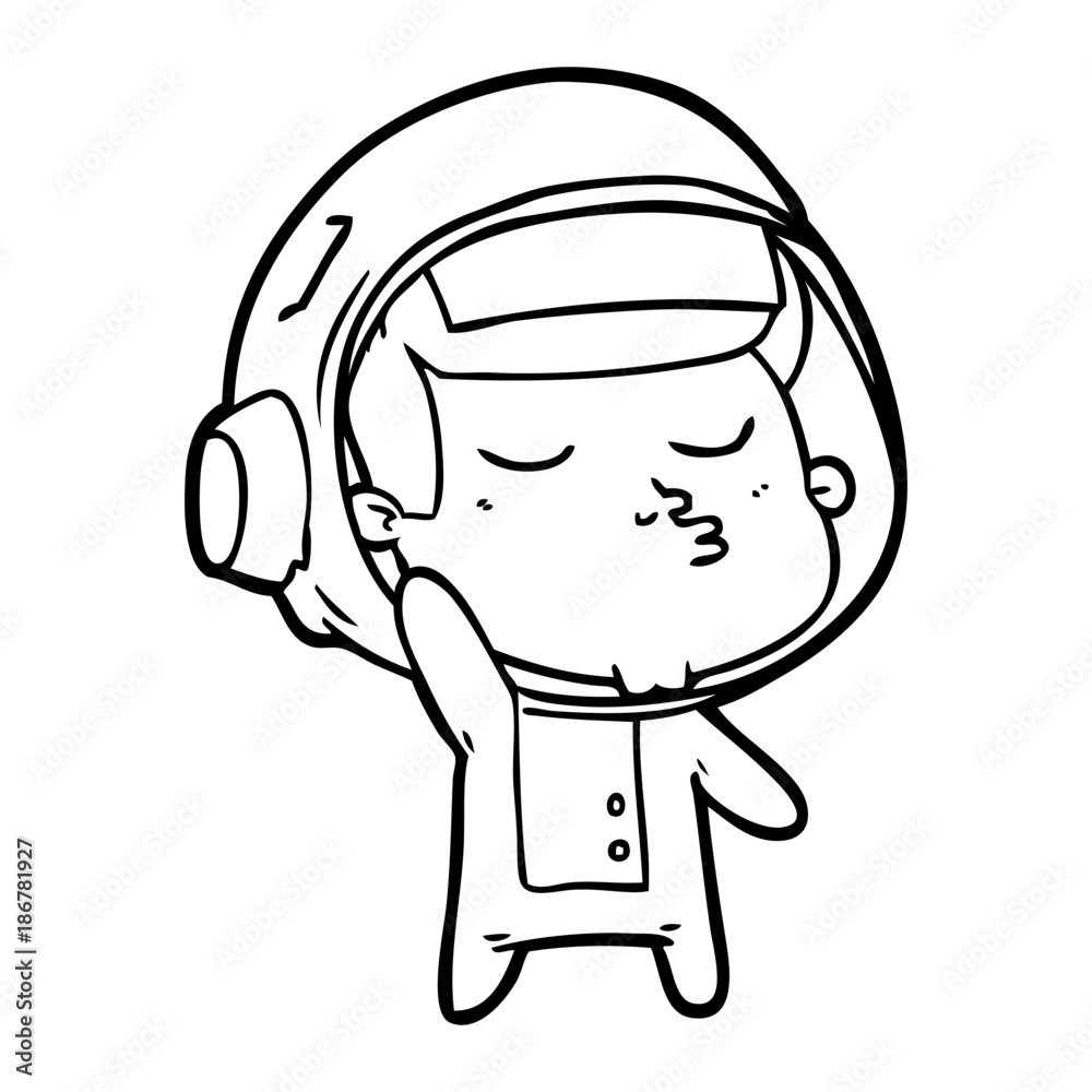 cartoon confident astronaut cartoon confident astronaut