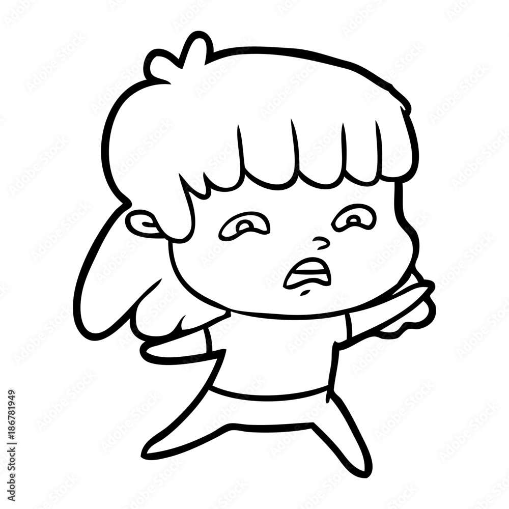 cartoon worried woman cartoon worried woman