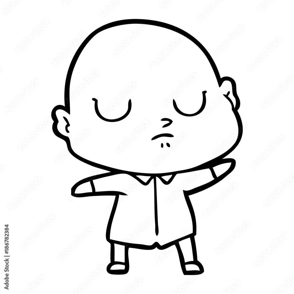 cartoon bald man cartoon bald man
