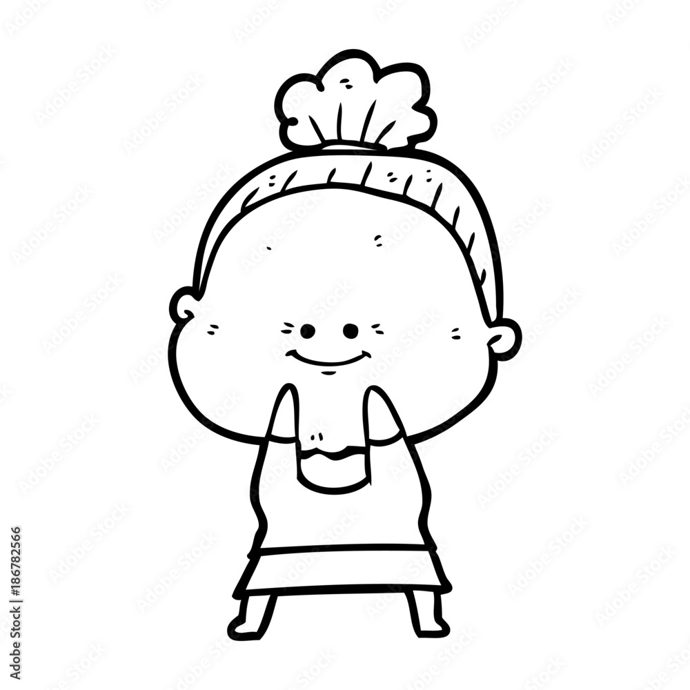 cartoon happy old woman cartoon happy old woman