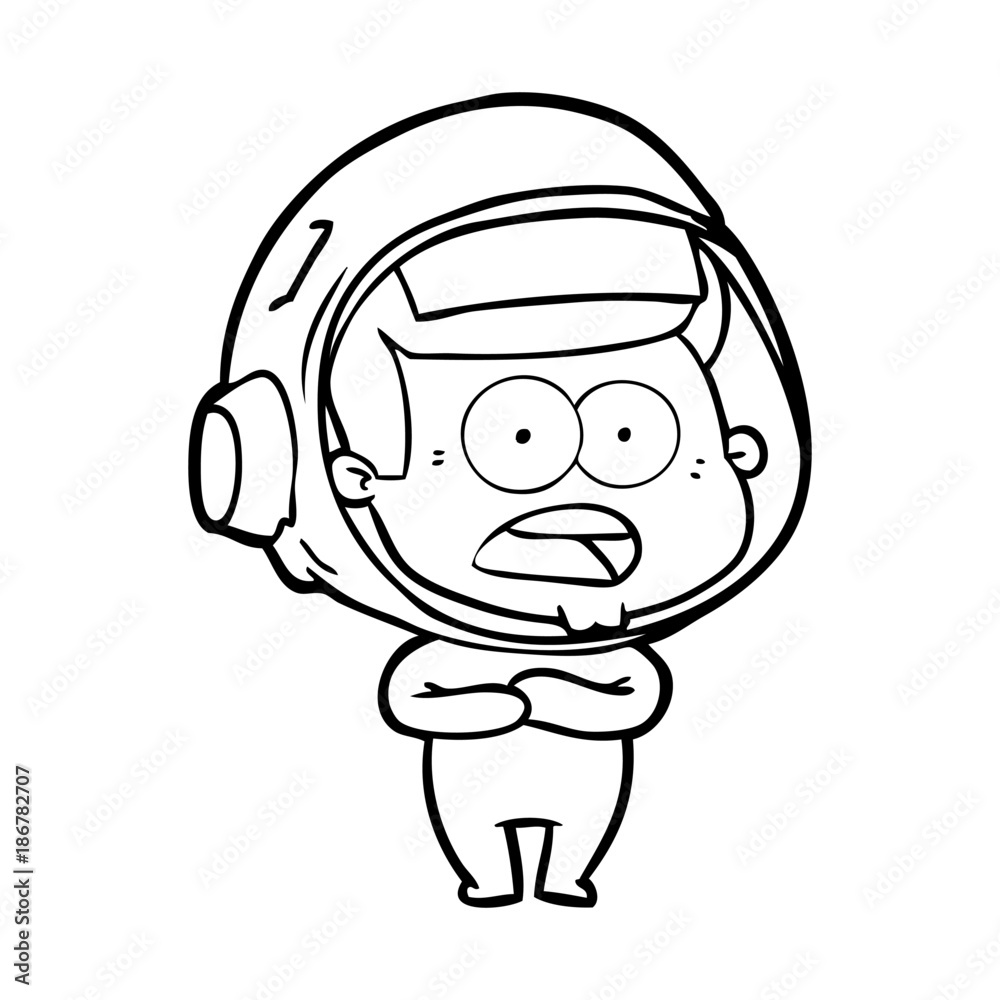 cartoon surprised astronaut cartoon surprised astronaut