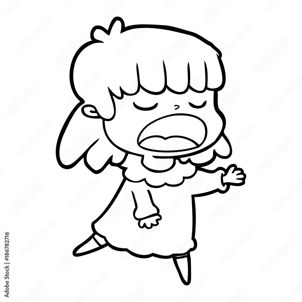 cartoon woman talking loudly cartoon woman talking loudly