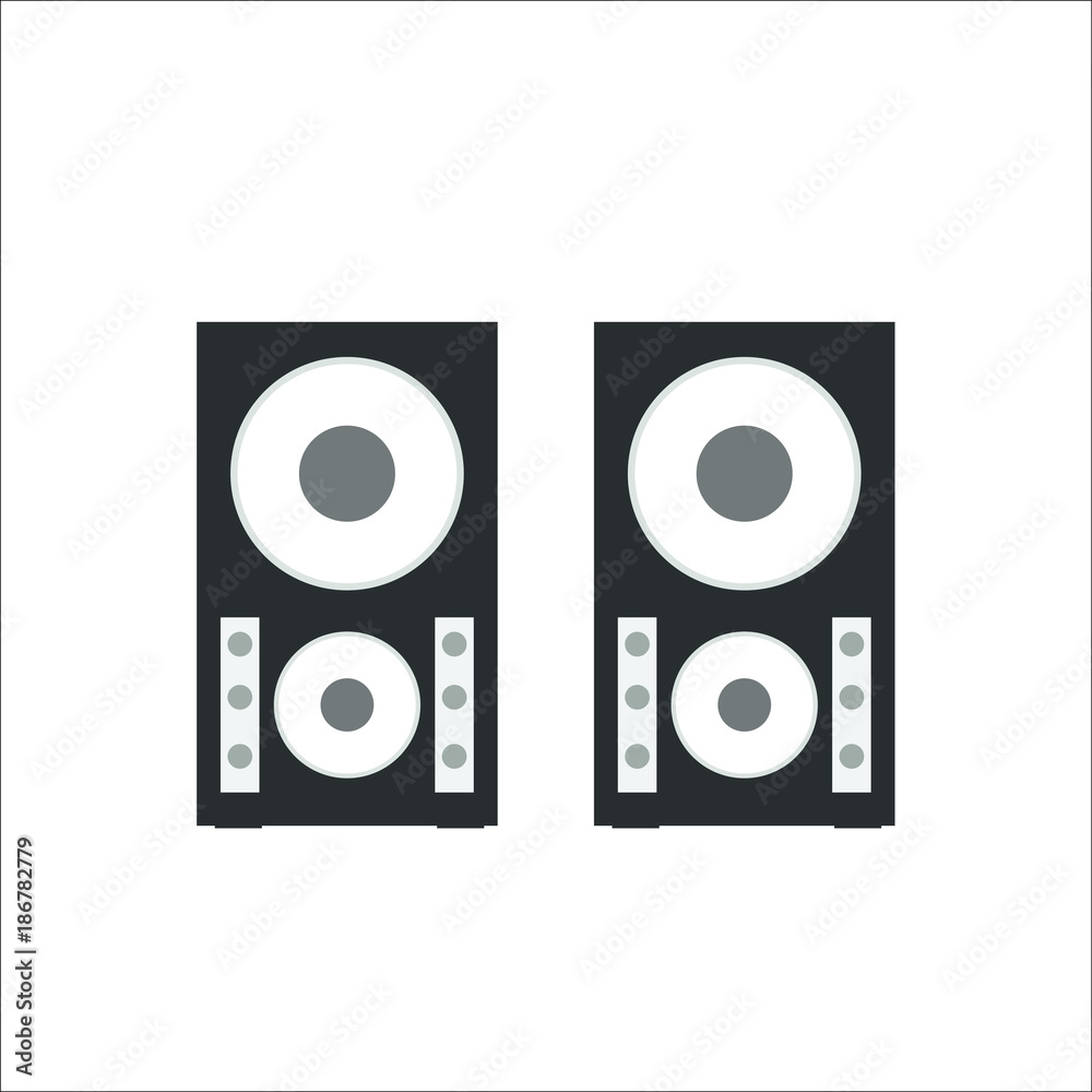 2 Speaker icon. Illustration 2 Speaker icon. Illustration