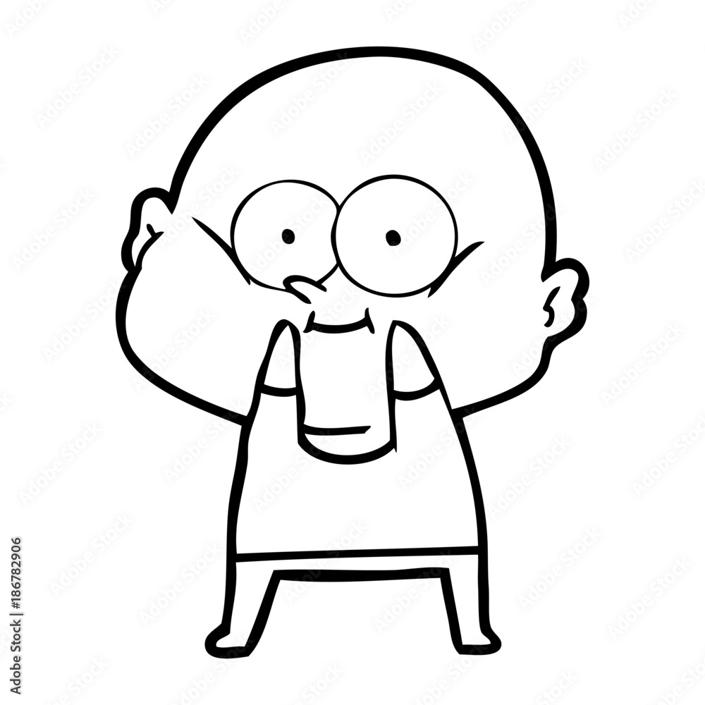 cartoon bald man staring cartoon bald man staring