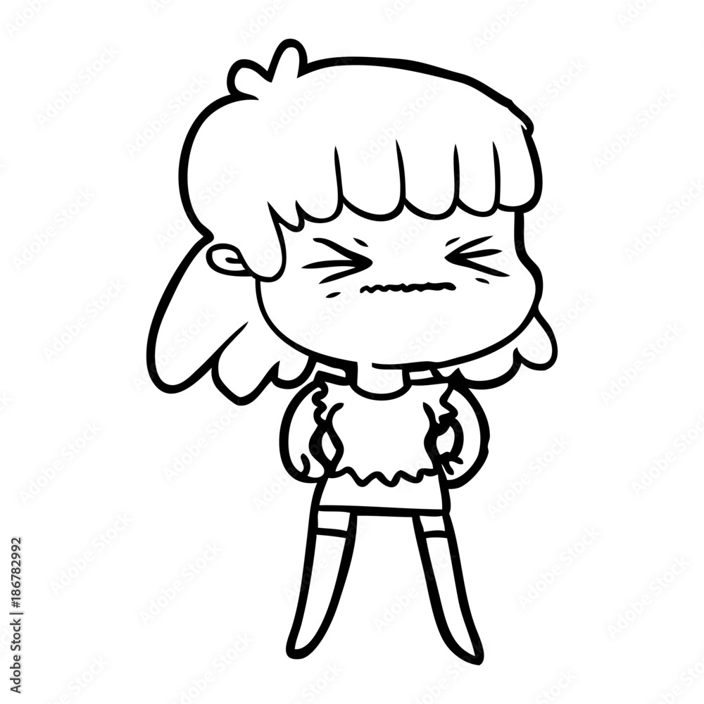 cartoon angry girl cartoon angry girl