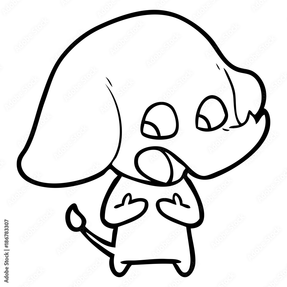 Fototapeta premium cute cartoon elephant