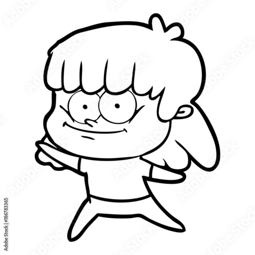 cartoon smiling woman