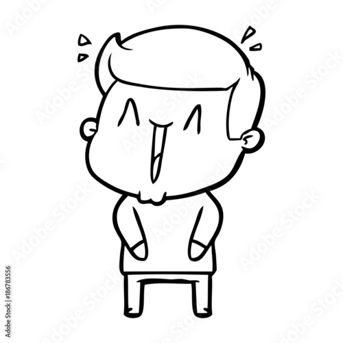 cartoon excited man